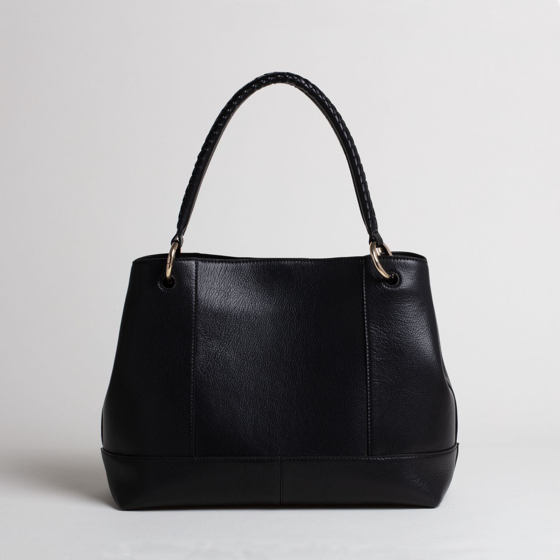 Sac en cuir Large Tote Noir Dos #couleur_noir